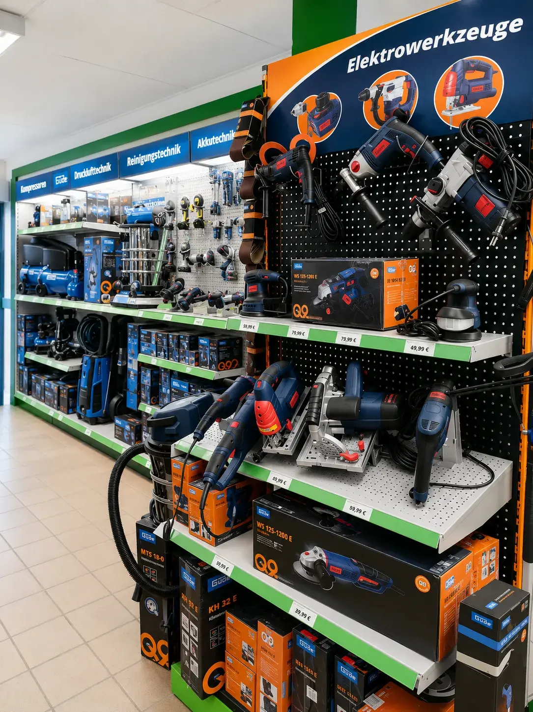 Elektrowerkzeuge im Raiffeisenmarkt Wiesbach