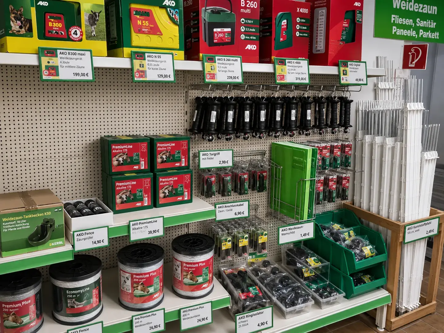 Weidezaunbedarf im Raiffeisenmarkt Wiesbach